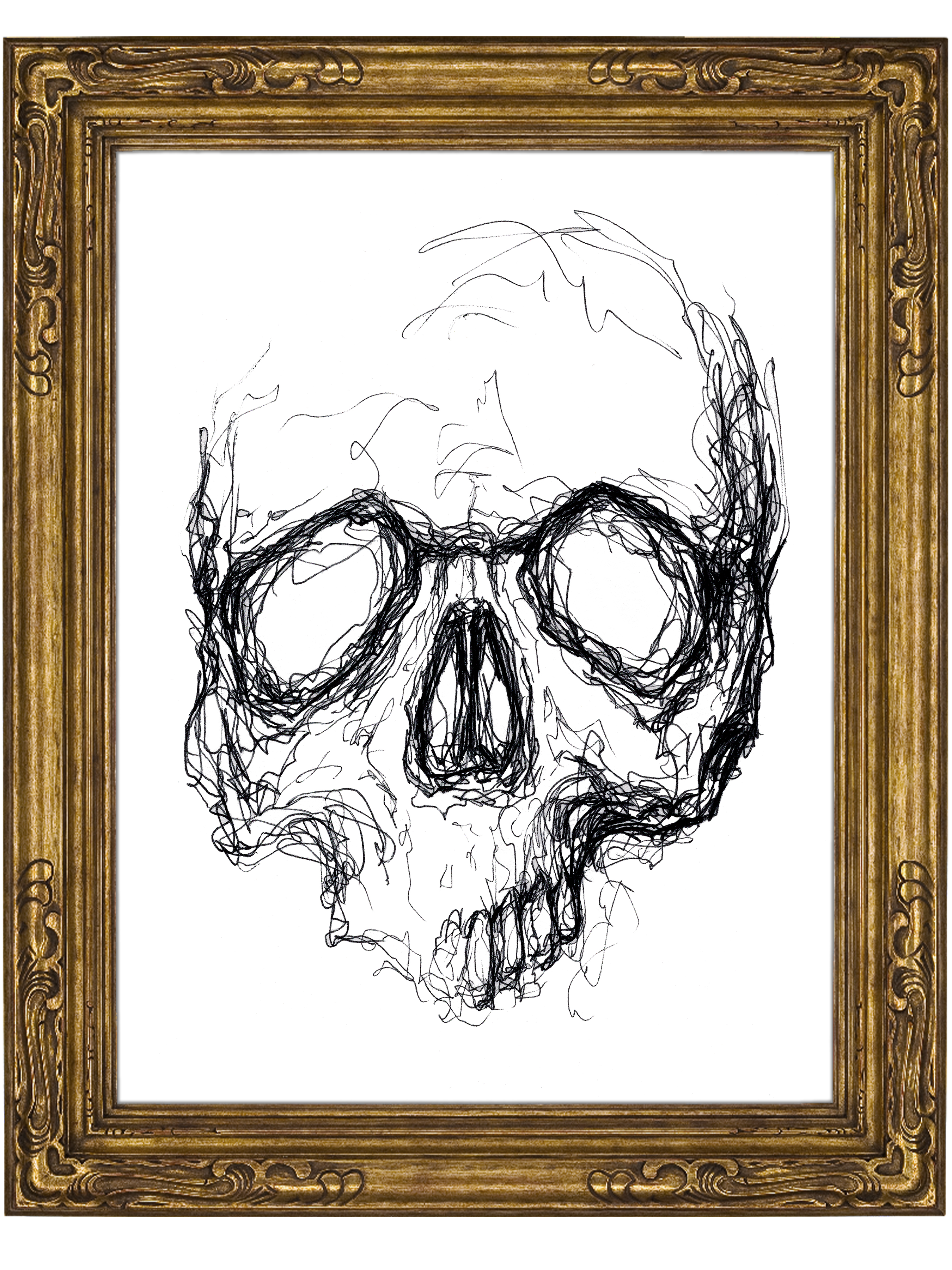 Ballpoint Skull Print