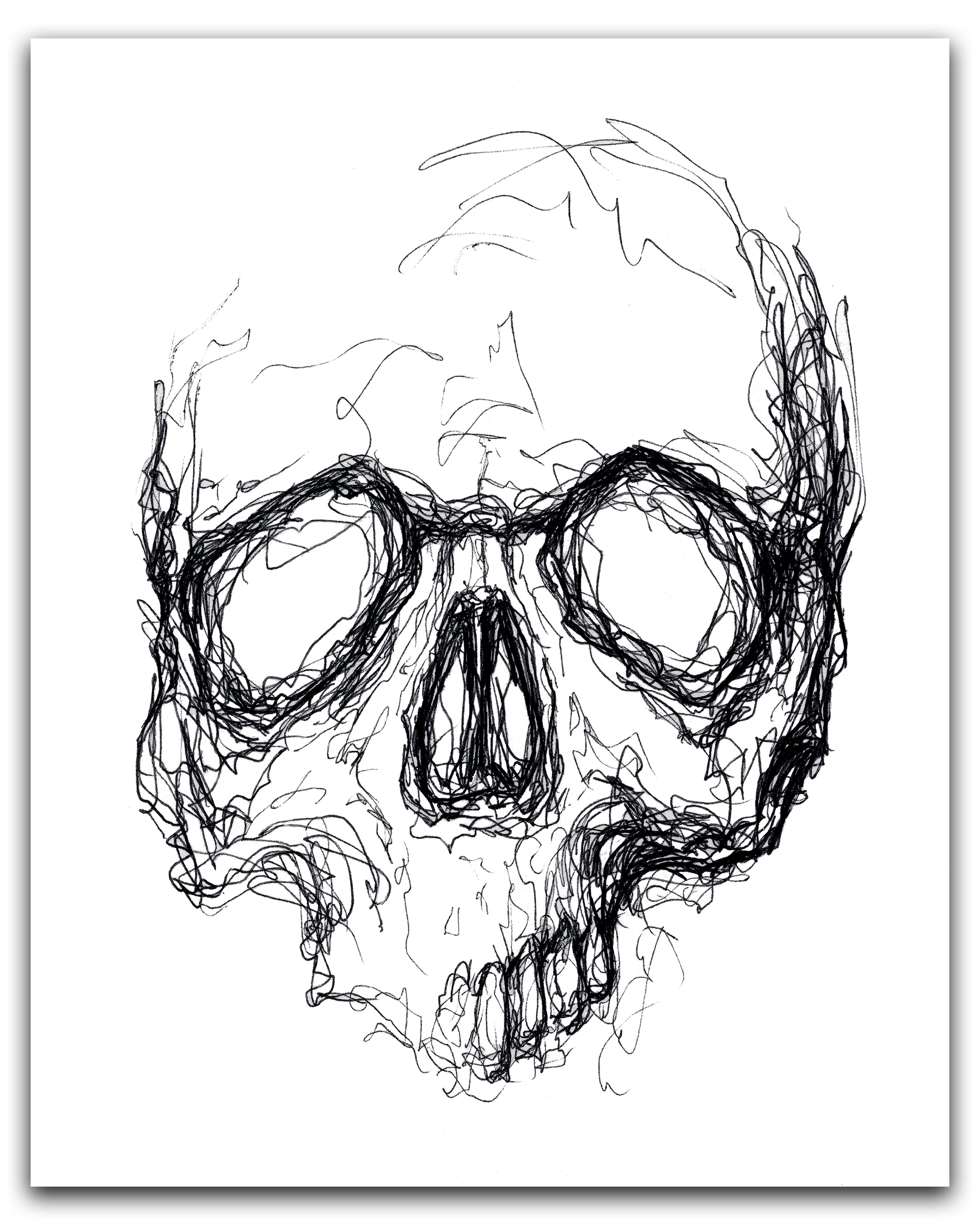 Ballpoint Skull Print