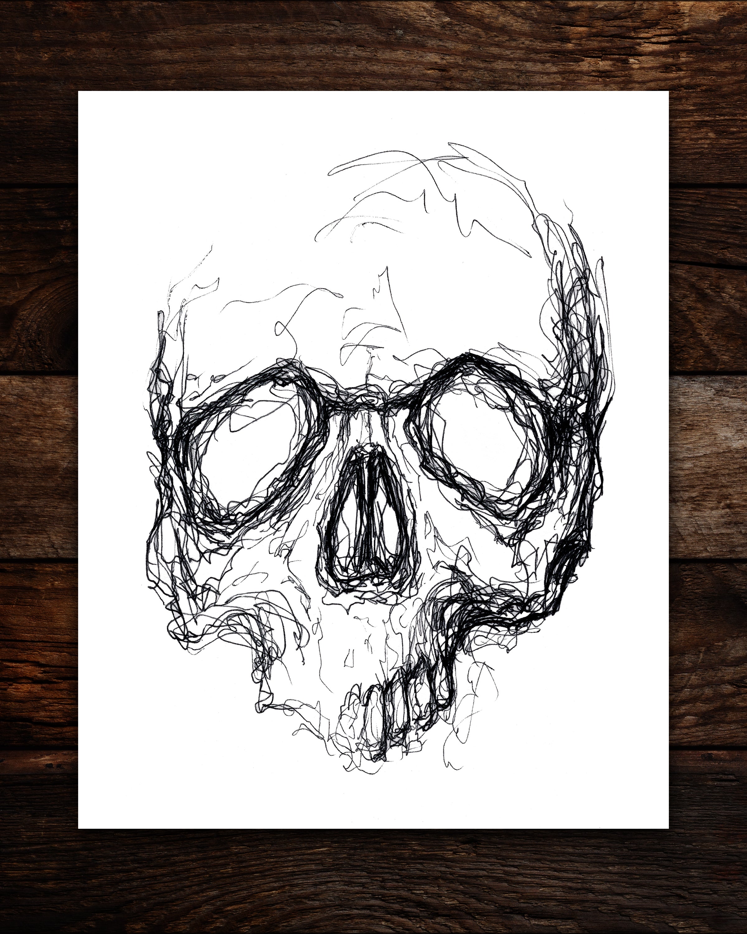 Ballpoint Skull Print