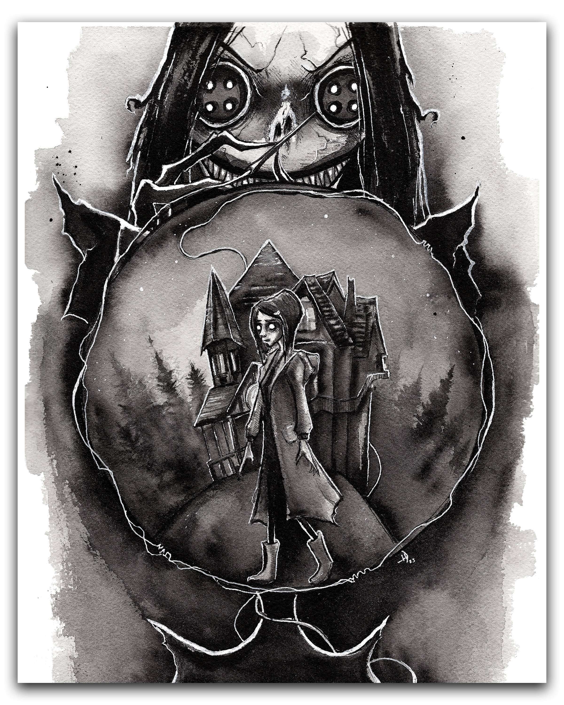 Coraline Ink Print