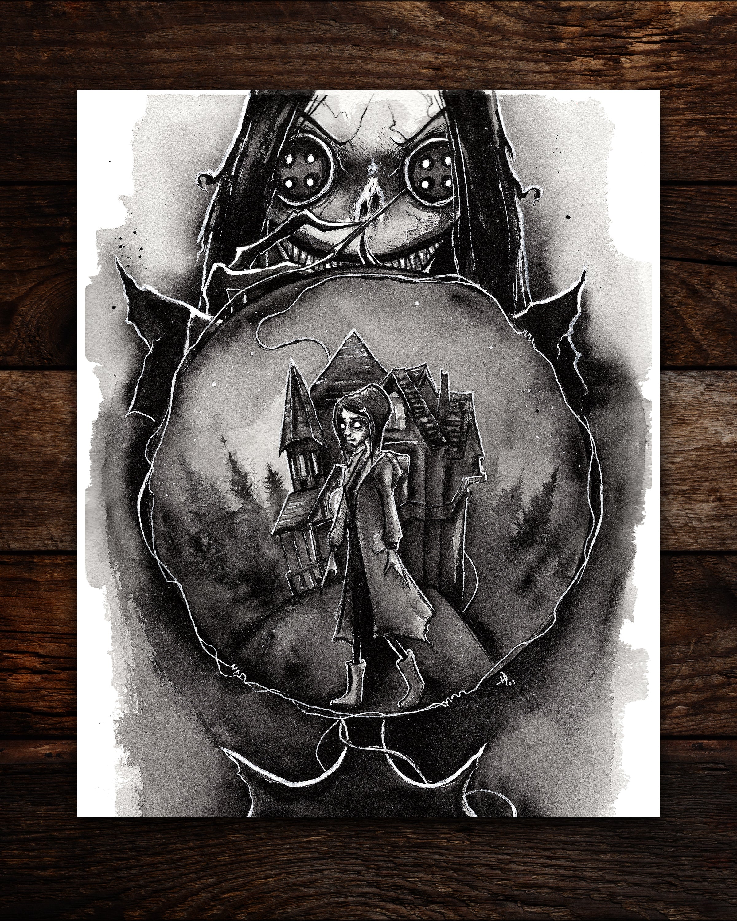 Coraline Ink Print