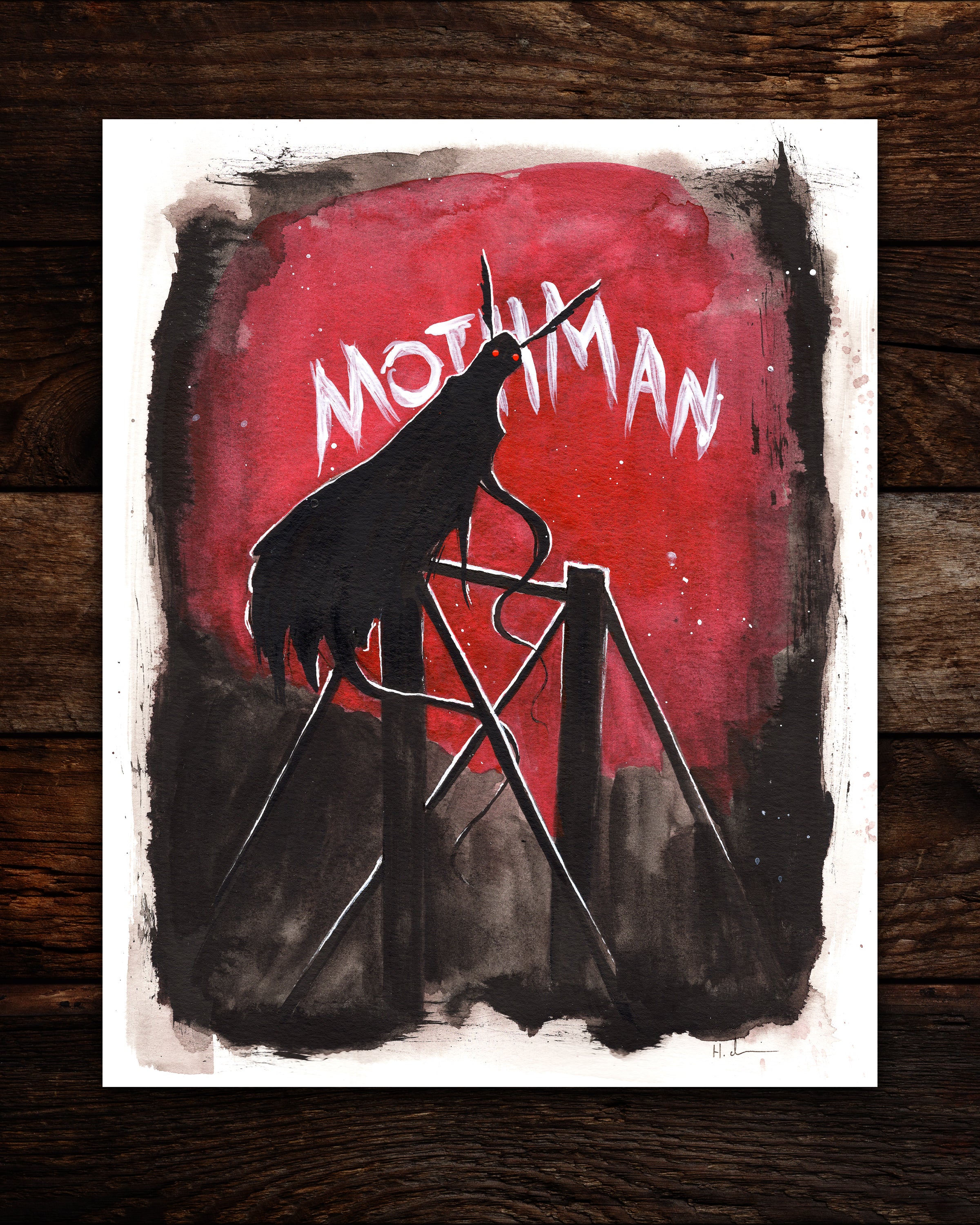 Mothman Red Print