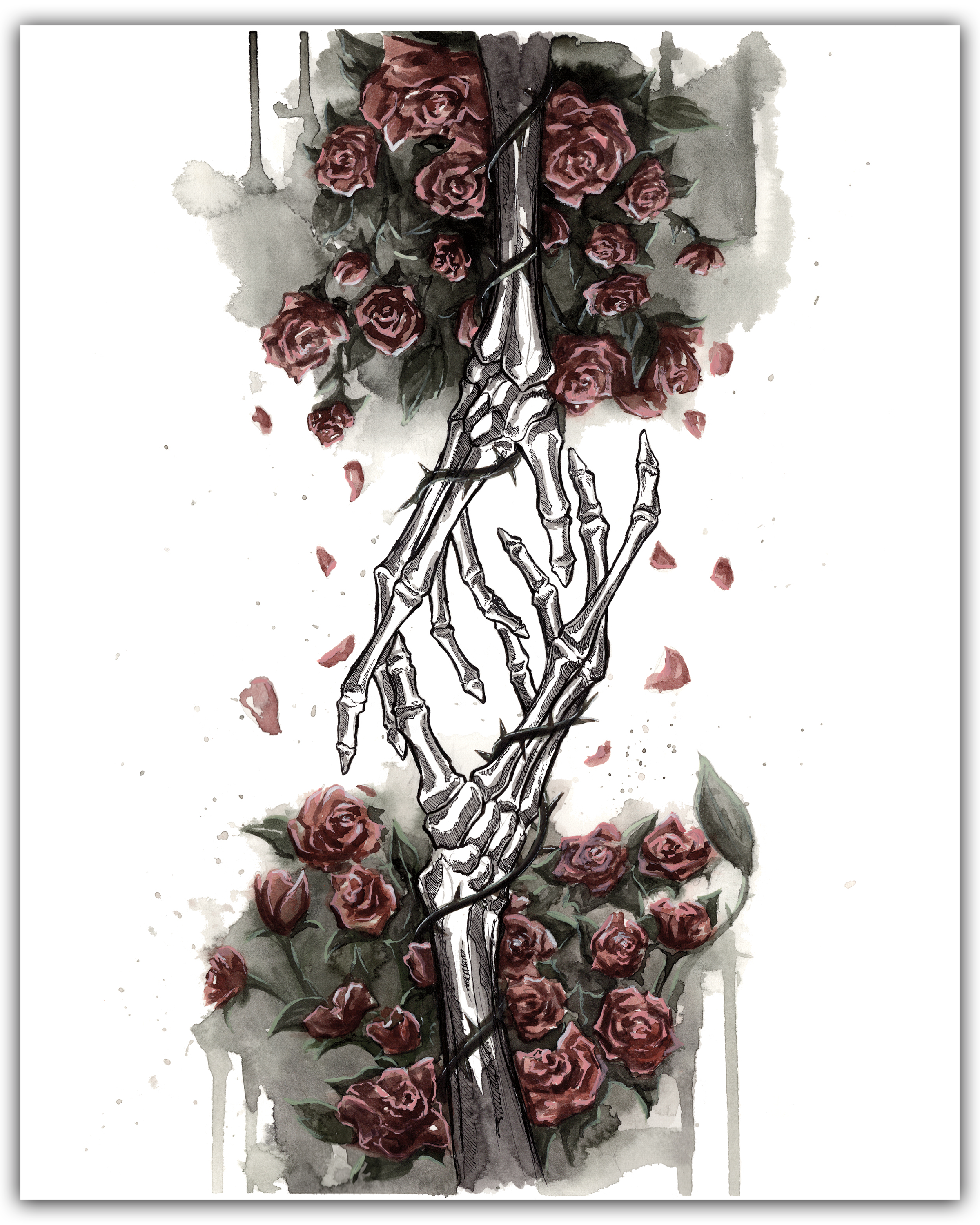Thorns and Roses Print